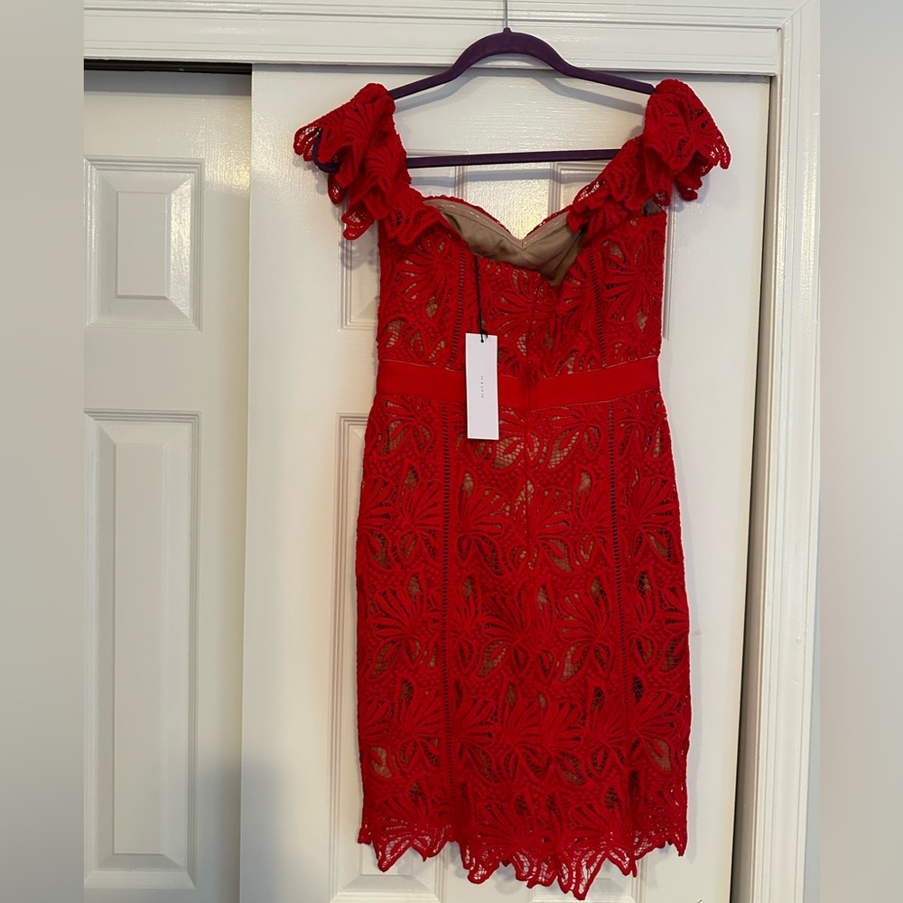Red Lace Dress - Picture 5 of 12